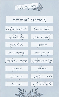 Z moim tatą wolę